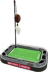 Pets First NFL Football Field Cat Scratcher Toy with Catnip, Ohio State Football