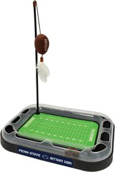 Pets First NFL Football Field Cat Scratcher Toy with Catnip, Penn State Football