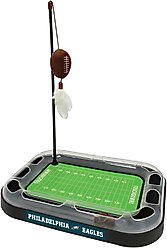 Pets First NFL Football Field Cat Scratcher Toy with Catnip, Philadelphia Eagles