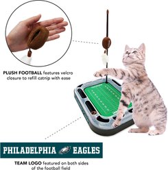 Pets First NFL Football Field Cat Scratcher Toy with Catnip, Philadelphia Eagles slide 2 of 4