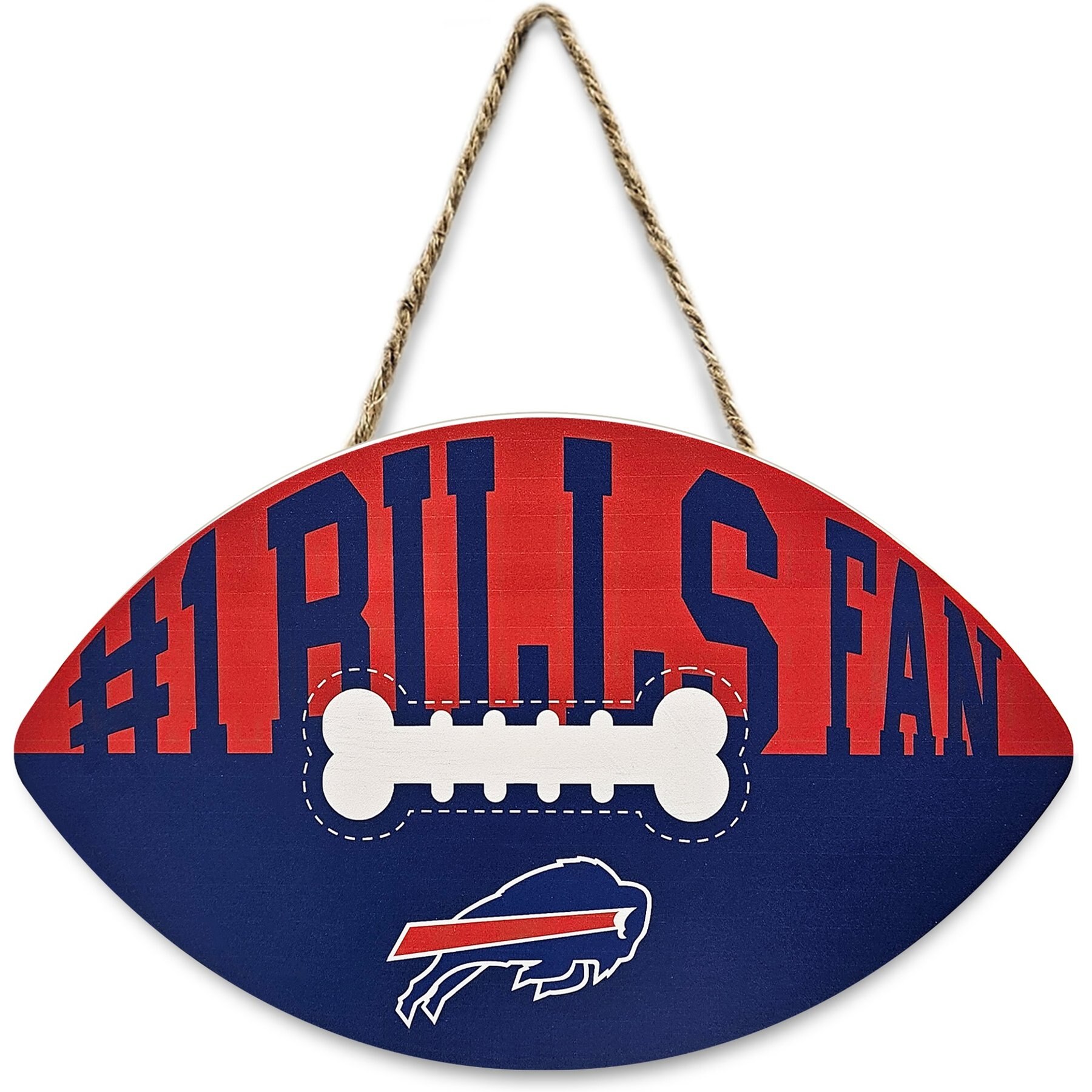 Pets First NFL Football Shape Sign, Buffalo Bills