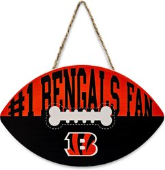 Pets First NFL Football Shape Sign, Cincinnati Bengals