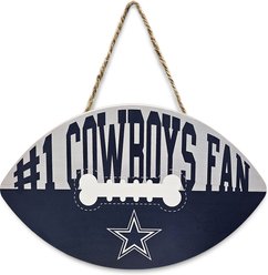 Pets First NFL Football Shape Sign, Dallas Cowboys