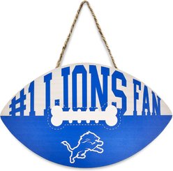 Pets First NFL Football Shape Sign, Detroit Lions