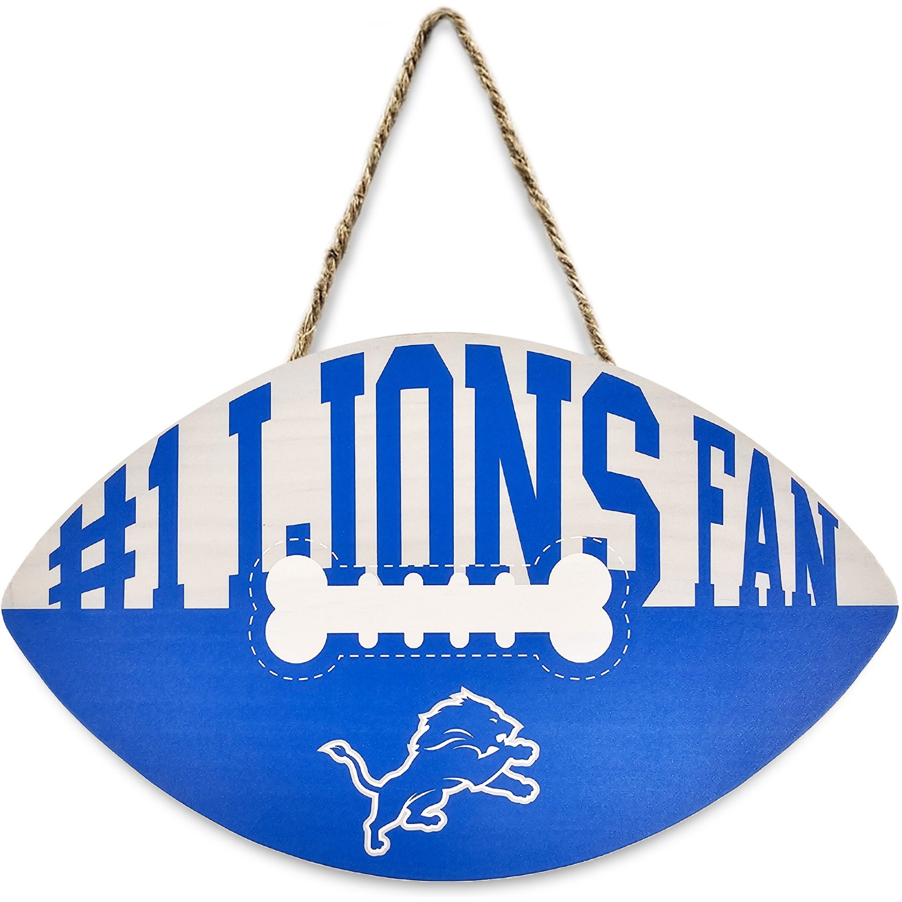Pets First NFL Football Shape Sign, Detroit Lions