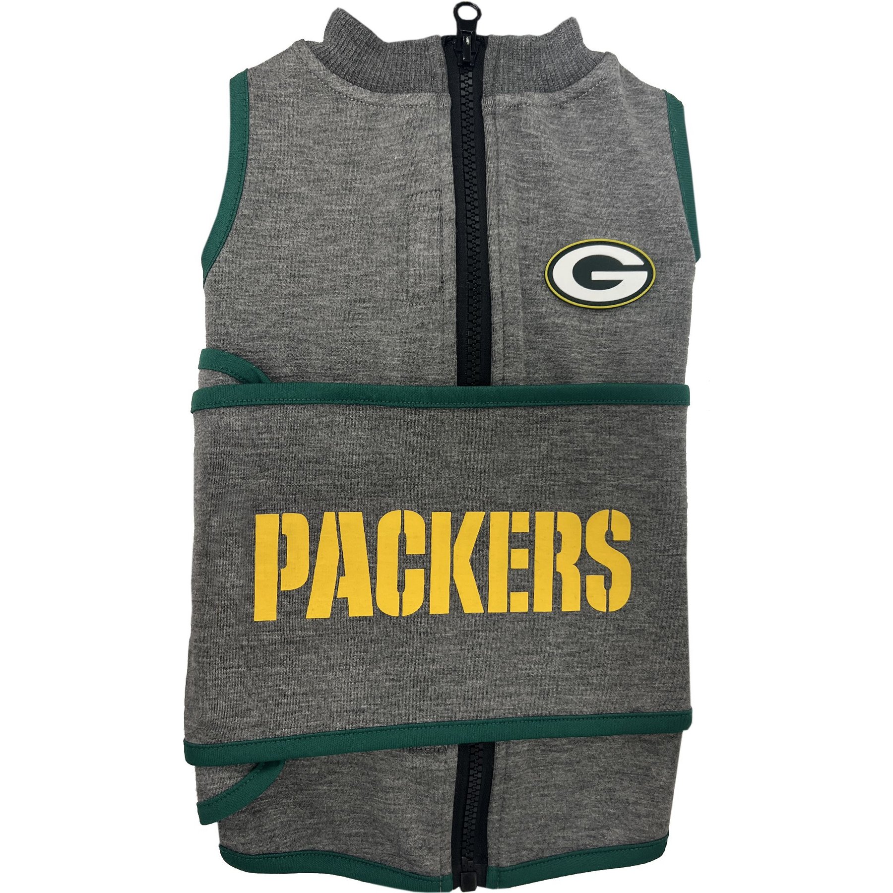 Pets First NFL Dog & Cat Soothing Solution Vest, Green Bay Packers, Large