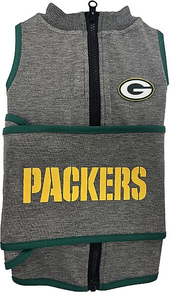 Show full view: Pets First NFL Green Bay Packers Dog & Cat Soothing Solution Vest, X-Small slide 1 of 5