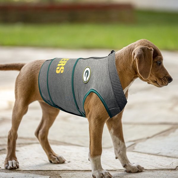 Show full view: Pets First NFL Green Bay Packers Dog & Cat Soothing Solution Vest, X-Small slide 5 of 5