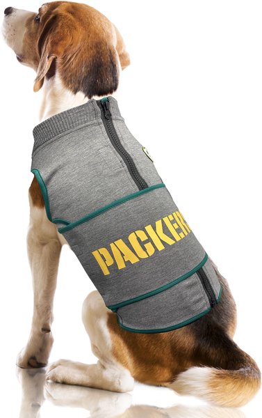Show full view: Pets First NFL Green Bay Packers Dog & Cat Soothing Solution Vest, X-Small slide 4 of 5
