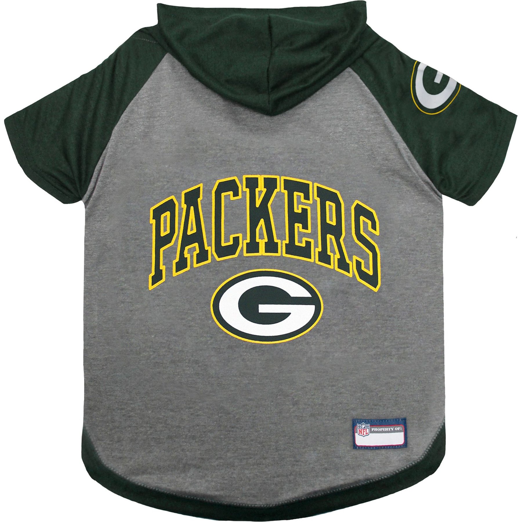 Pets First NFL Green Bay Packers Hoodie Dog & Cat Tee Shirt, Large