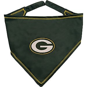 Pets First NFL Green Bay Packers Tie Around Dog & Cat Bandana, Small/Medium