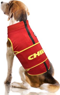 Show full view: Pets First NFL Kansas City Chiefs Dog & Cat Soothing Solution Vest, Small slide 4 of 5