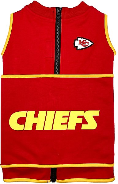 Show full view: Pets First NFL Kansas City Chiefs Dog & Cat Soothing Solution Vest, X-Small slide 1 of 5