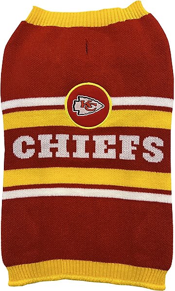 Show full view: Pets First NFL Kansas City Chiefs Dog & Cat Sweater, X-Large slide 1 of 6