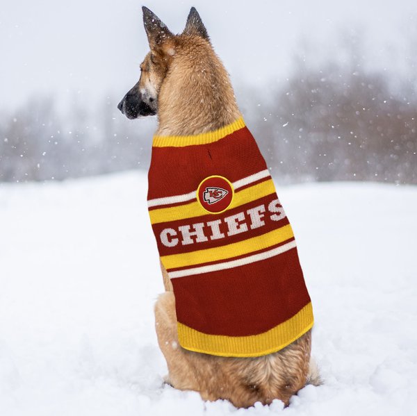 Show full view: Pets First NFL Kansas City Chiefs Dog & Cat Sweater, X-Large slide 4 of 6