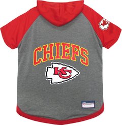 Pets First NFL Kansas City Chiefs Hoodie Dog & Cat Tee Shirt, Small