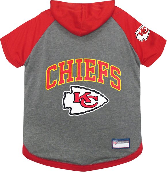 Show full view: Pets First NFL Kansas City Chiefs Hoodie Dog & Cat Tee Shirt, Small slide 1 of 6