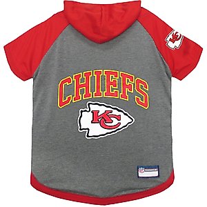 Pets First NFL Kansas City Chiefs Hoodie Dog & Cat Tee Shirt, Small