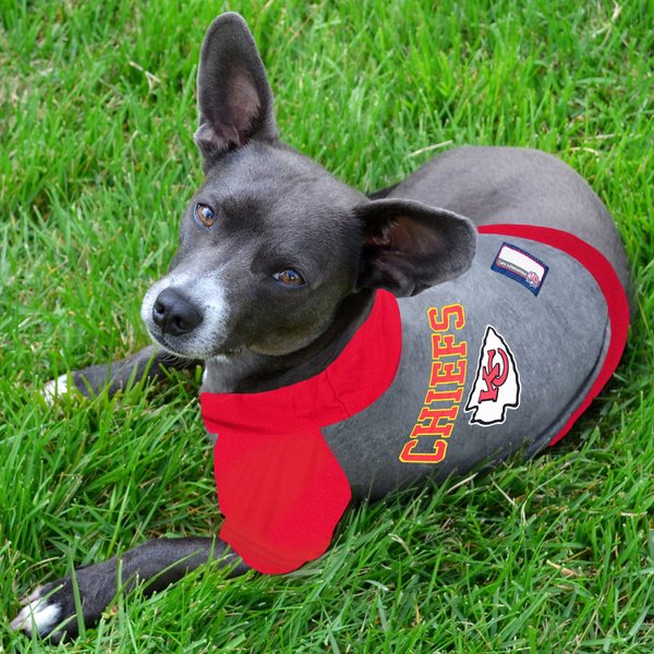 Show full view: Pets First NFL Kansas City Chiefs Hoodie Dog & Cat Tee Shirt, Small slide 3 of 6