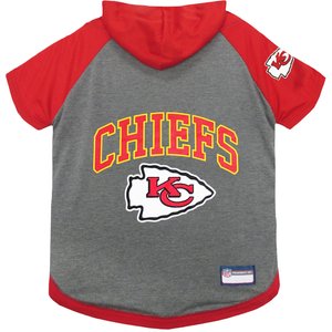 Pets First NFL Kansas City Chiefs Hoodie Dog & Cat Tee Shirt, X-Small