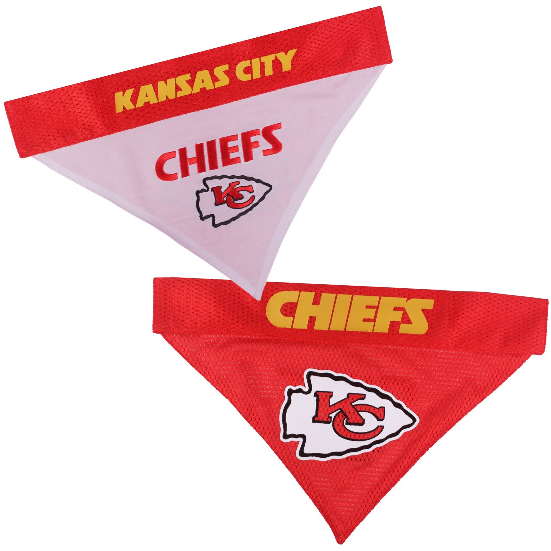 Pets First NFL Reversible Dog & Cat Bandana, Kansas City Chiefs, XX-Large