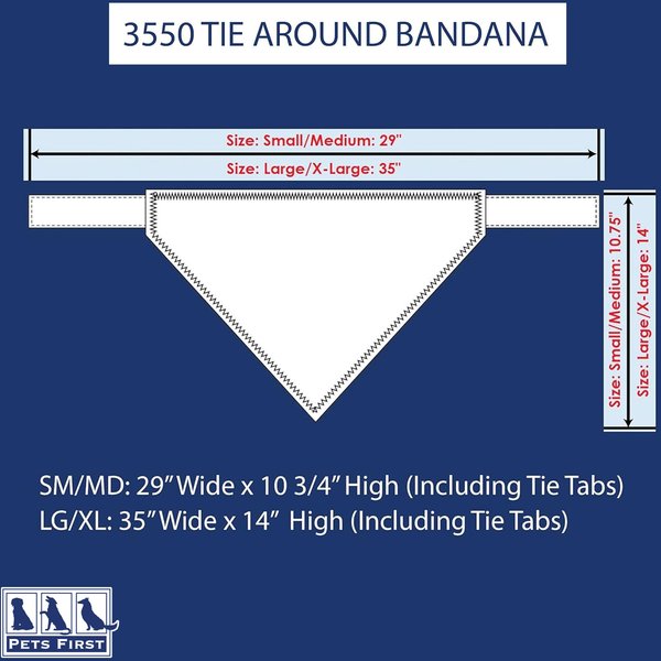 Show full view: Pets First NFL Kansas City Chiefs Tie Around Dog & Cat Bandana, Large/X-Large slide 4 of 6