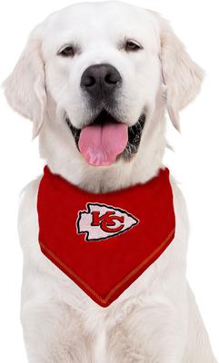 Show full view: Pets First NFL Kansas City Chiefs Tie Around Dog & Cat Bandana, Large/X-Large slide 3 of 6