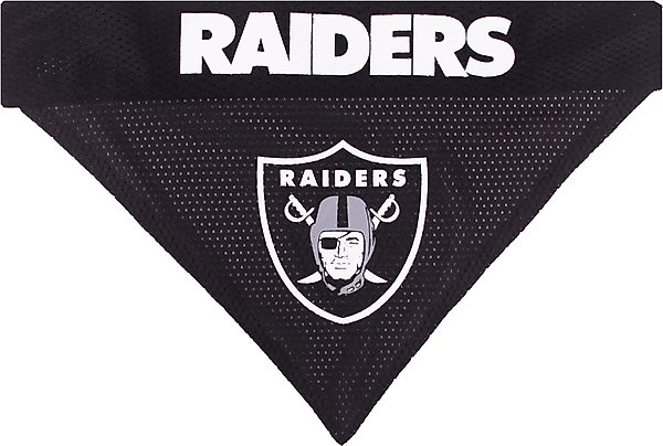 Show full view: Pets First NFL Las Vegas Raiders Reversible Dog & Cat Bandana, XX-Large slide 3 of 5