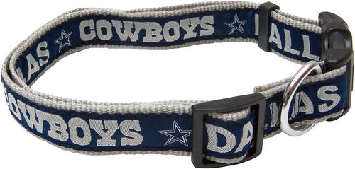 Show full view: Pets First NFL Nylon Dog Collar, Dallas Cowboys, Large: 18 to 28-in neck, 1-in wide slide 4 of 7