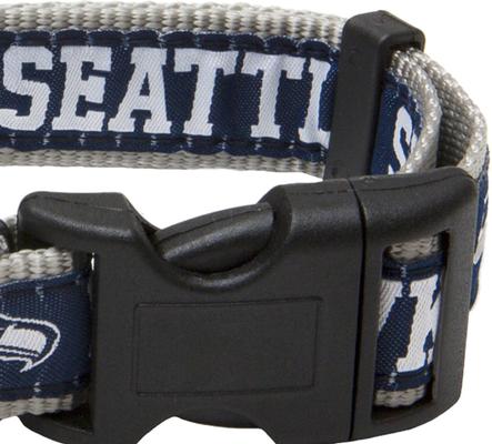 Show full view: Pets First NFL Nylon Dog Collar, Seattle Seahawks, X-Large: 22 to 32-in neck, 1 1/4-in wide slide 3 of 7