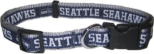 Show full view: Pets First NFL Nylon Dog Collar, Seattle Seahawks, X-Large: 22 to 32-in neck, 1 1/4-in wide slide 4 of 7