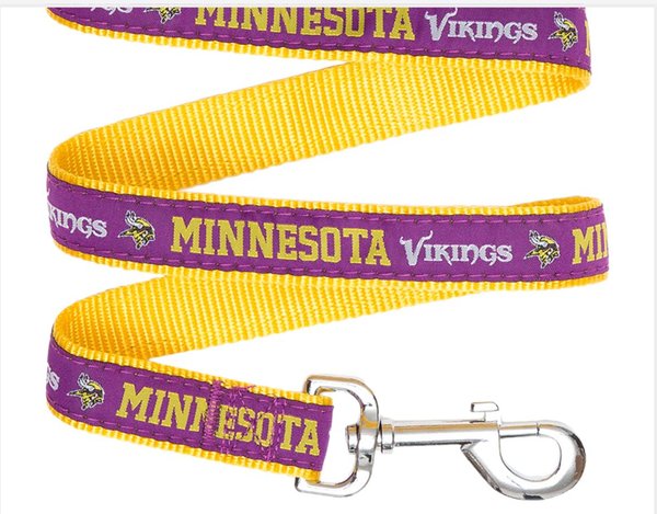 Show full view: Pets First NFL Nylon Dog Leash, Minnesota Vikings, Large: 6-ft long, 1-in wide slide 1 of 8