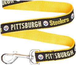Pets First NFL Nylon Dog Leash, Pittsburgh Steelers, Medium: 4-ft long, 5/8-in wide