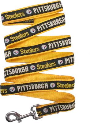 Show full view: Pets First NFL Nylon Dog Leash, Pittsburgh Steelers, Medium: 4-ft long, 5/8-in wide slide 4 of 8