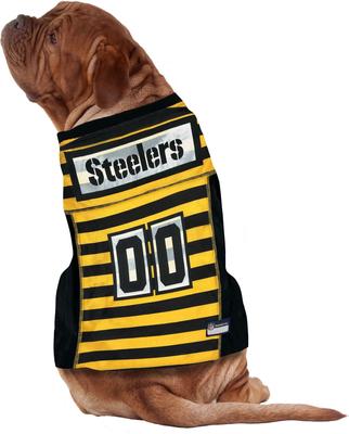 Show full view: Pets First NFL Pittsburgh Steelers Bumble Bee Throwback Dog & Cat Jersey, Small slide 4 of 6
