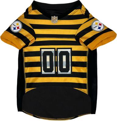 Show full view: Pets First NFL Pittsburgh Steelers Bumble Bee Throwback Dog & Cat Jersey, X-Small slide 3 of 7