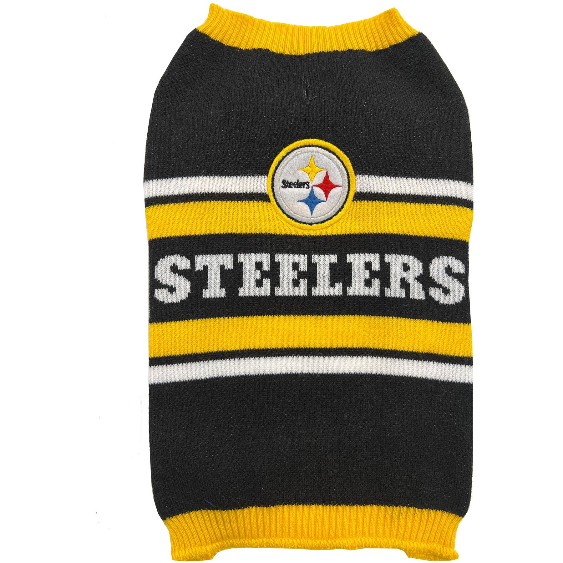Pets First NFL Dog & Cat Sweater, Pittsburgh Steelers, Large