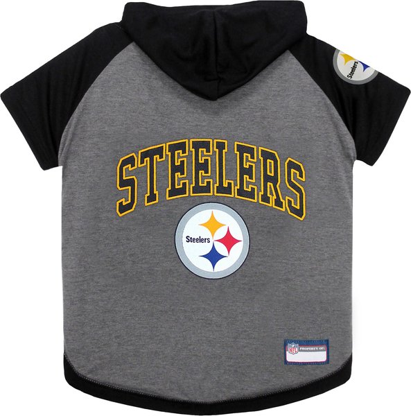 Show full view: Pets First NFL Pittsburgh Steelers Hoodie Dog & Cat Tee Shirt, Medium slide 1 of 6