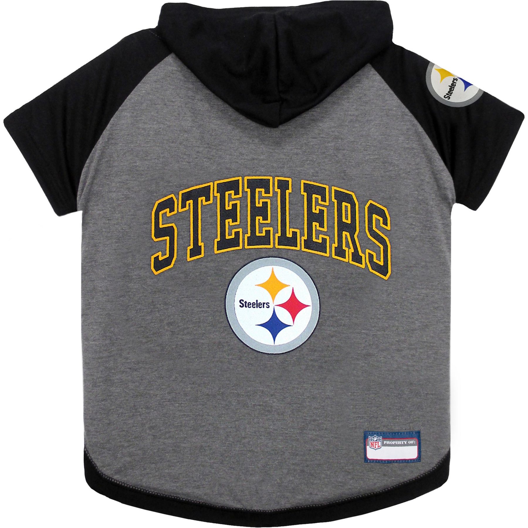 Pets First NFL Pittsburgh Steelers Hoodie Dog & Cat Tee Shirt, Medium