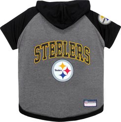 Pets First NFL Pittsburgh Steelers Hoodie Dog & Cat Tee Shirt, X-Small