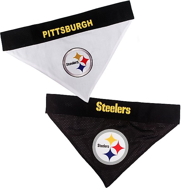 Show full view: Pets First NFL Pittsburgh Steelers Reversible Dog & Cat Bandana, XX-Large slide 1 of 5