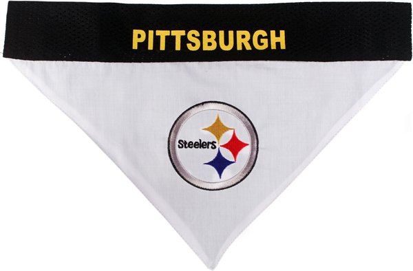 Show full view: Pets First NFL Pittsburgh Steelers Reversible Dog & Cat Bandana, XX-Large slide 2 of 5