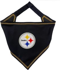 Pets First NFL Pittsburgh Steelers Tie Around Dog & Cat Bandana, Large/X-Large