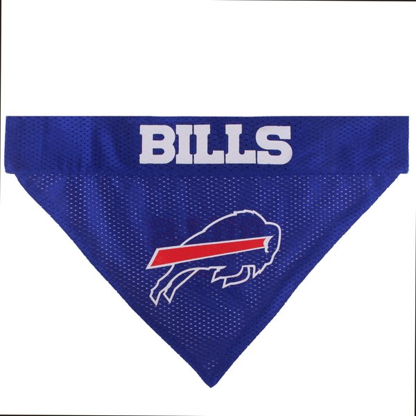 Show full view: Pets First NFL Reversible Dog & Cat Bandana, Buffalo Bills, Small/Medium slide 3 of 6