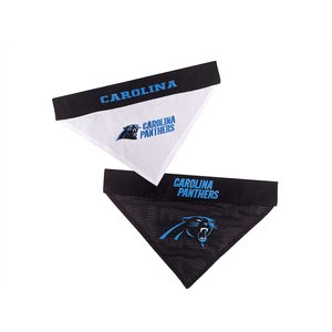 Pets First NFL Reversible Dog & Cat Bandana, Carolina Panthers, Small/Medium