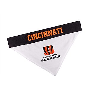 Pets First NFL Reversible Dog & Cat Bandana, Cincinnati Bengals, Large/X-Large