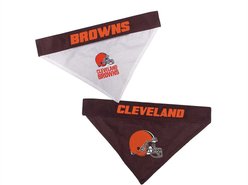 Pets First NFL Reversible Dog & Cat Bandana, Cleveland Browns, Small/Medium