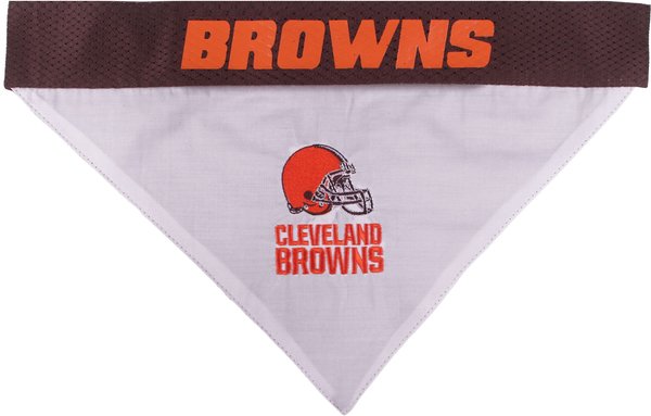 Show full view: Pets First NFL Reversible Dog & Cat Bandana, Cleveland Browns, Small/Medium slide 2 of 6