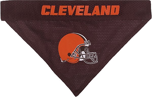 Show full view: Pets First NFL Reversible Dog & Cat Bandana, Cleveland Browns, Small/Medium slide 3 of 6