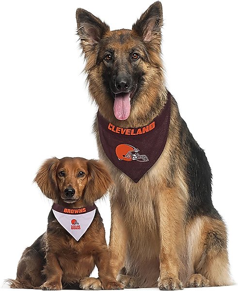 Show full view: Pets First NFL Reversible Dog & Cat Bandana, Cleveland Browns, Small/Medium slide 4 of 6